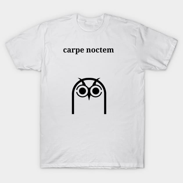 Carpe Noctem Owl T-Shirt by Qwerdenker Music Merch